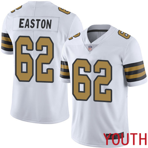 New Orleans Saints Limited White Youth Nick Easton Jersey NFL Football #62 Rush Vapor Untouchable Jersey